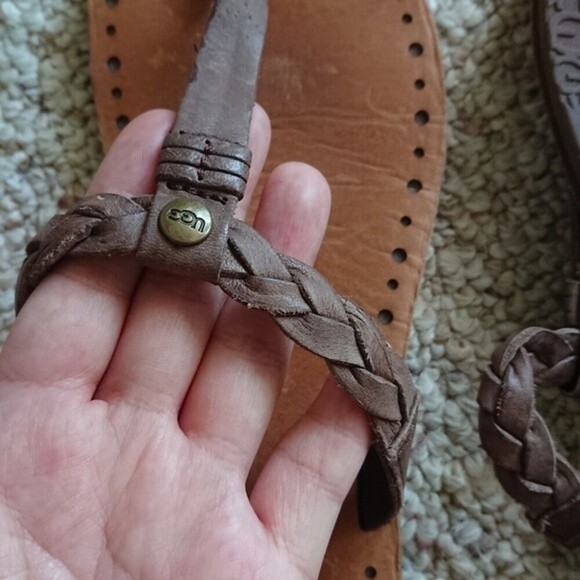 UGG Australia Bria Leather Thong Sandals size 37 - Picture 8 of 9